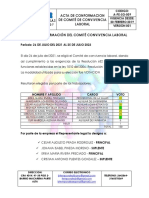 Acta de Conformación Del Comite Convivencia - Libano