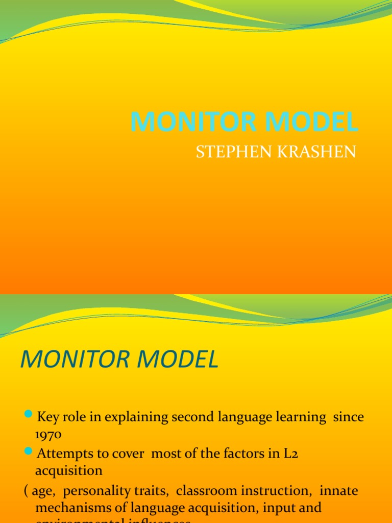 Krashen's Monitor Model Explained | PDF
