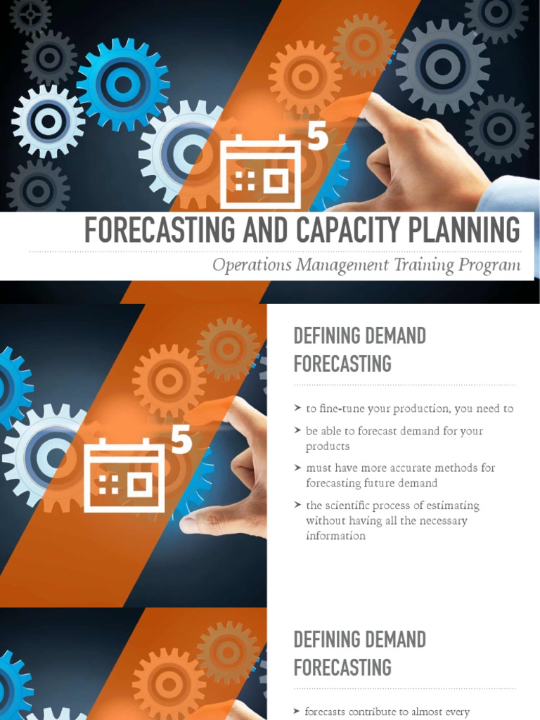Forecasting And Capacity Planning Operations Management Training