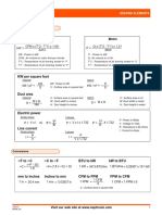 Heating Elements Power Capacity Formulas