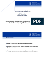 Reviewing Course Outlines: ASB Workshop 31 January, 2008