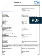 Certification of Conformity No:: Marking Description