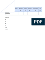 Criterion Personal Engagement (2) Exploration (6) Analysis (6) Evaluation (6) Communication (4) Total