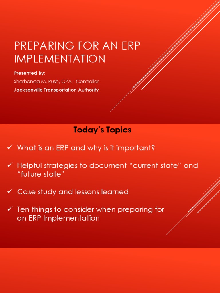 Preparing For An Erp Implementation Webinar - No Questions | PDF ...