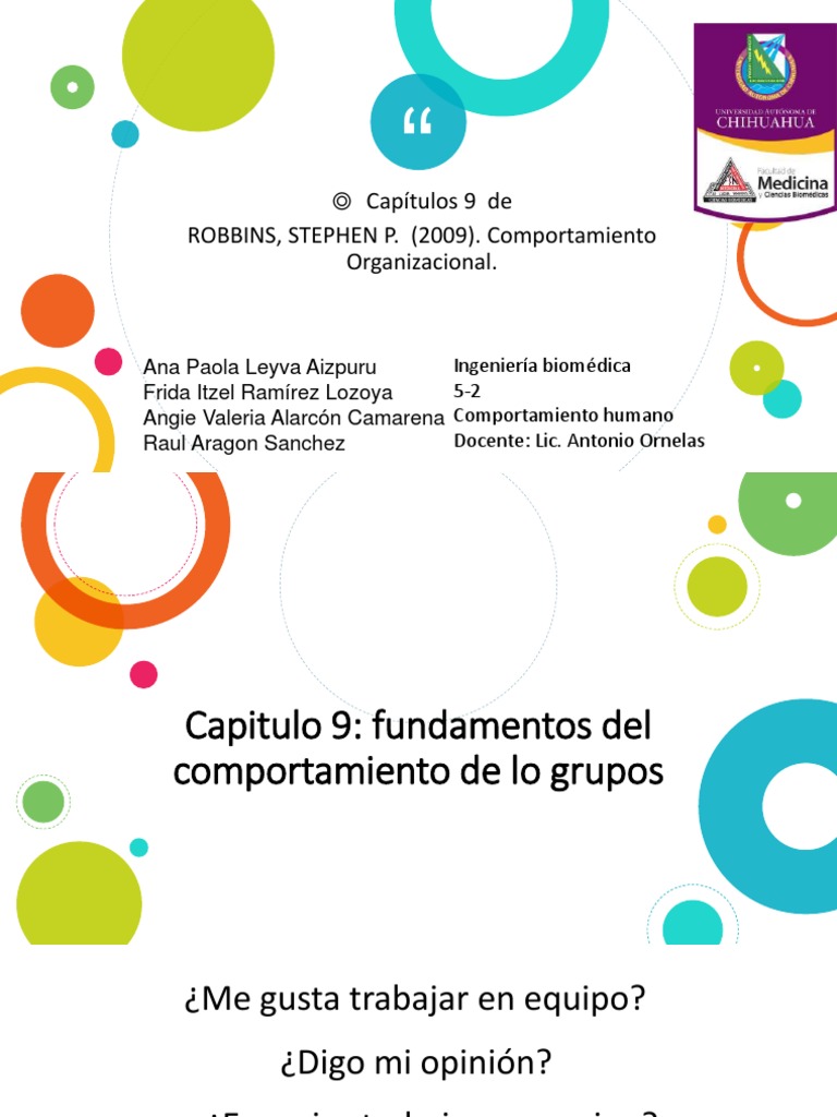 Fundamentos del Comportamiento en Grupos | PDF | Comportamiento | Sicología