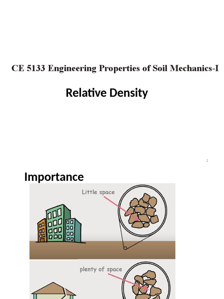 Relative Density of Cohesionless Soils | PDF | Density | Geotechnical ...