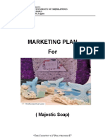 Marketing Plan For: (Majestic Soap)