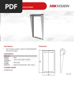 DS-KABV8113-RS Flush Mounting Protective Shield: Key Feature Dimension