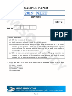 Neet 2019 Physics Sample Question Paper II