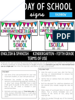 Signs: English & Spanish Kindergarten - Fifth Grade