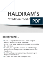 Haldiram'S: "Tradition Food of India"