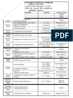 Book List of Class - Xi (Science) SESSION: 2020-21: Lala Lajpat Rai Road, Durgapur - 713204