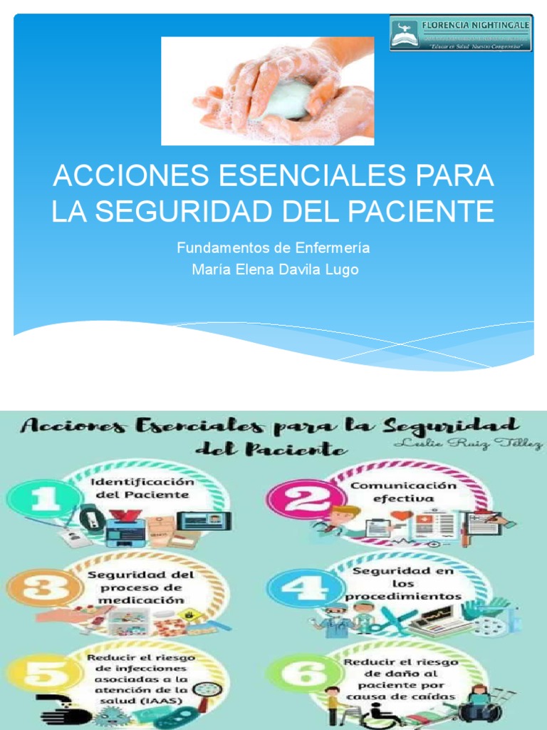 Acciones Esenciales para la Seguridad del Paciente | PDF | Lavado de ...
