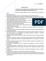 Condiciones Objetivas de Acceso Al Crédito - Personas Naturales