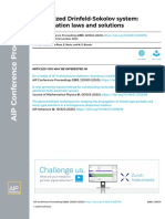 Generalized Drinfeld-Sokolov System: Conservation Laws and Solutions