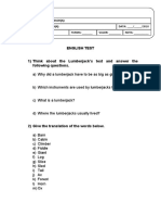 English Test: Professor (A) : ALUNO (A) : DATA: - / - /2018 Série: TURMA: - VALOR: - NOTA