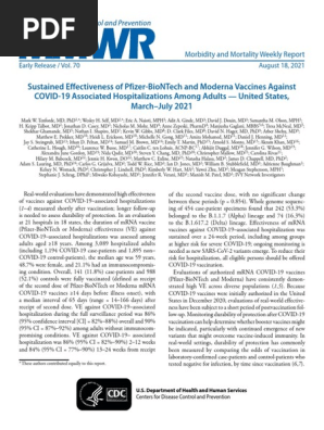 CDC study on effectiveness of COVID-19 vaccines 