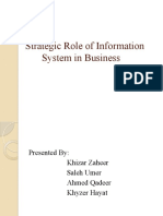 Strategic Role of Information System in Business
