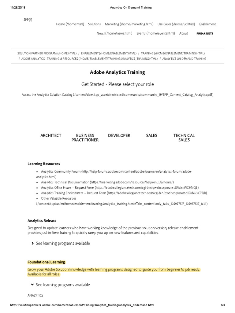 Adobe Analytics On-Demand Training | PDF | Analytics | Information ...