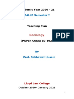 Teaching Plan (Sociology)