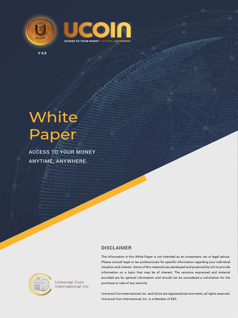 UCoin: Global Digital Currency | PDF | Cryptocurrency | Money