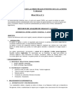 Práctica #02 Fuentes de Aceites y Grasas y Reconociento de Aceites