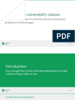 Android App Vulnerability Classes