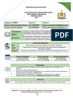 GUIA 1 QUIMICA 10° TERCER PERIODO Solución