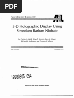 ARL 3-D holographic modeling using barium strontium niobate