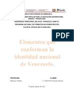 Elementos Que Conforman La Identidad Nacional de Venezuela