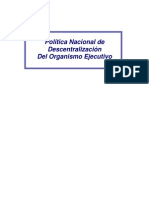 Política Nacional de Descentralización