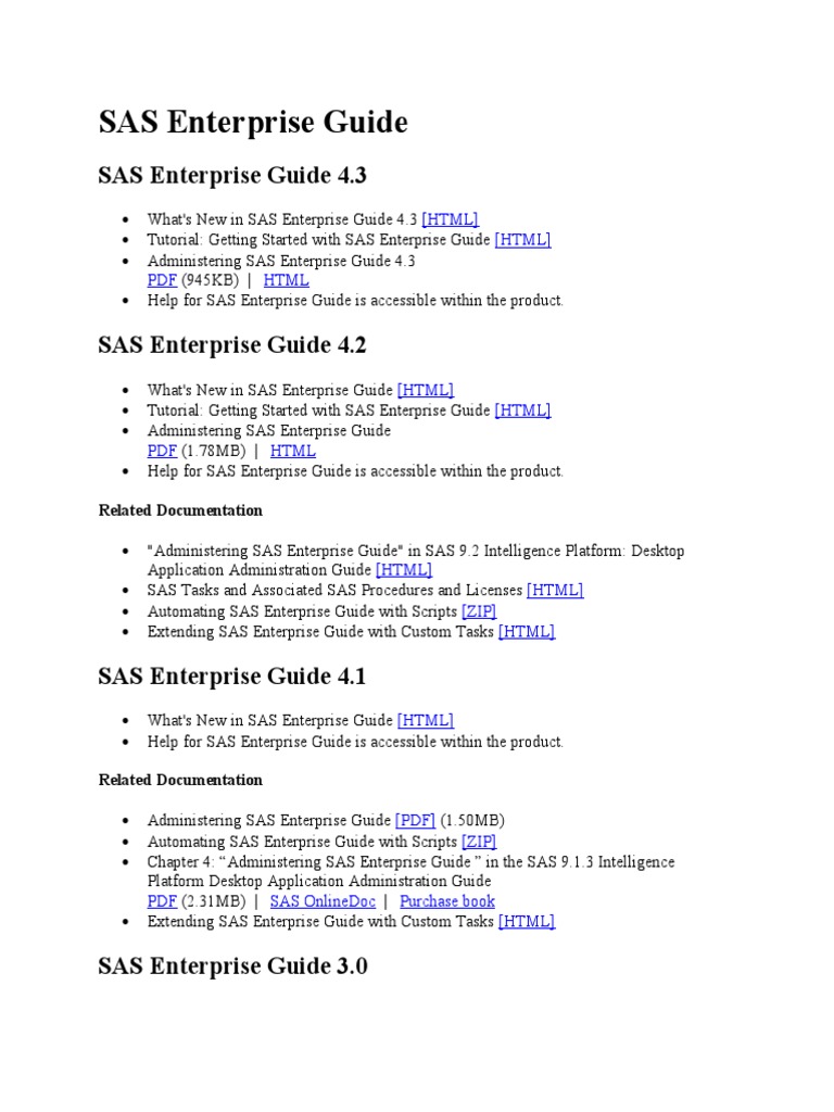 SAS Enterprise Guide User Guide | PDF