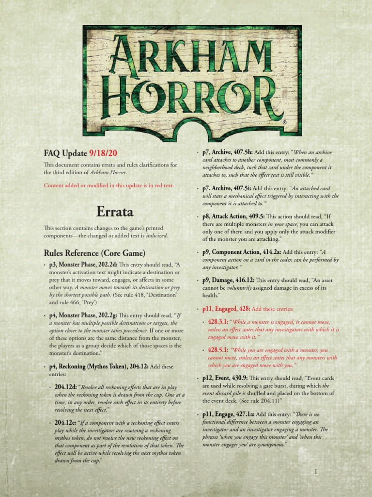 arkham horror card game guide Horror: The Core Set  Asmodee USA Research Notes Deck Guide 