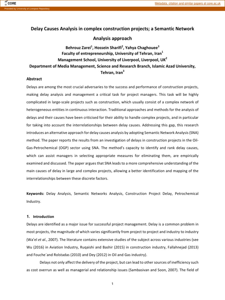 Delay Analysis Method Tia Pdf Focus Group Analysis