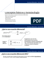 Conceptos Básicos y Terminología Sobre Ecuaciones Diferenciales