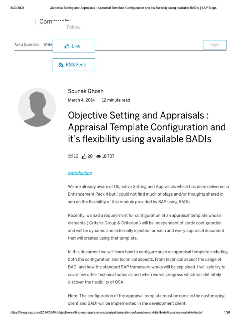Objective Setting and Appraisals | PDF