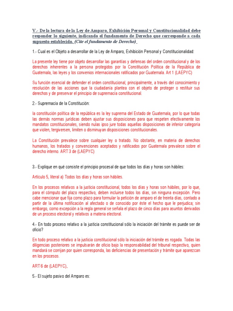 Derecho Constitucional y Amparo | PDF | Apelación | Habeas corpus