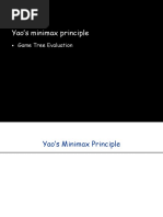 Yao's Minimax Principle: Game Tree Evaluation