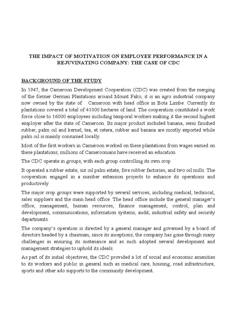 Motivation's Impact on Employee Performance | PDF | Motivational ...