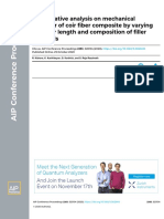Comparative Analysis On Mechanical Behavior of Coir Fiber Composite by Varying The Fiber Length and Composition of Filler Materials