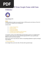 Generate PDF From Google Forms With Form Publisher