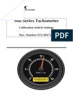 900 Series Tachometer Calibration Switch Settings
