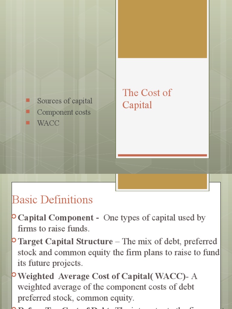 Cost of Capital Wacc | PDF | Cost Of Capital | Preferred Stock