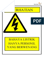 Sign bahaya listrik hanya personil yang berwenang