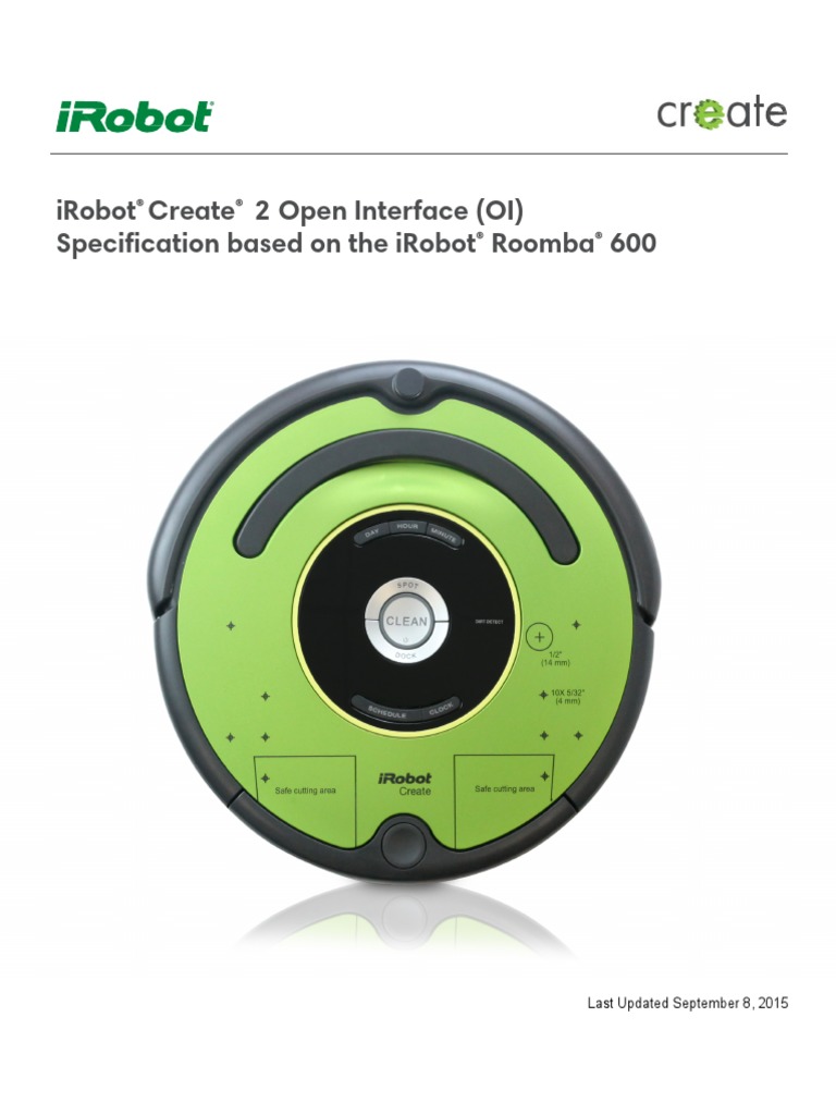 Irobot Roomba 600 Open Interface Spec PDF Network Packet Bit