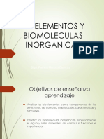 Bioelementos Y Biomoleculas Inorganicas: Blga. Patricia Hancco Bustinza