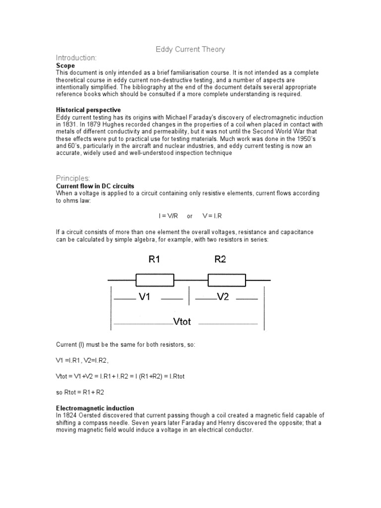 Eddy Current Testing Overview | PDF | Inductor | Electric Current