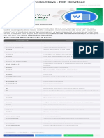 Microsoft Word Shortcut keys