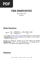 Cal - 1 The Derivative Delta Method