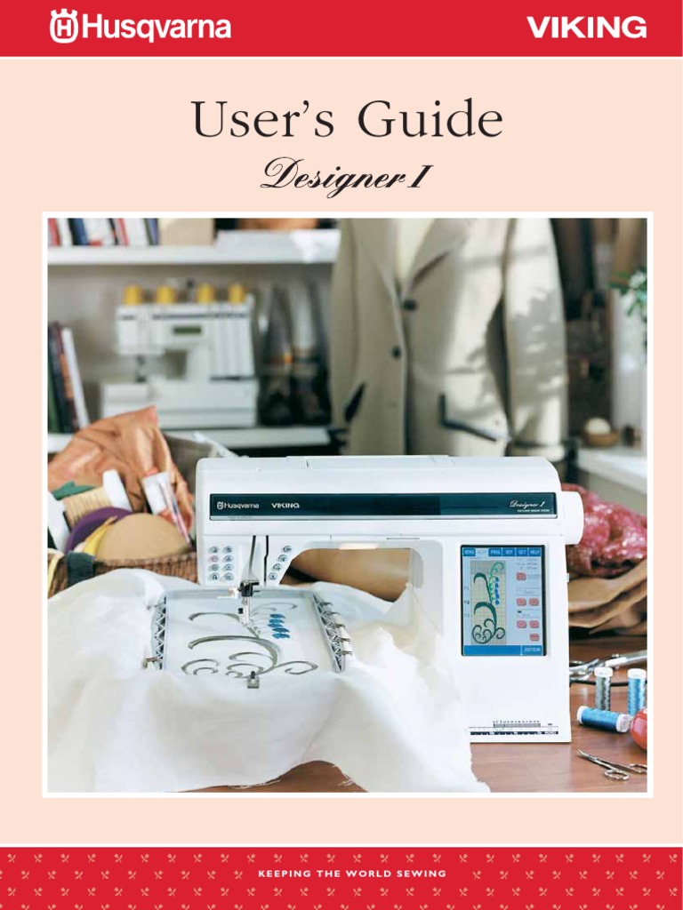Husqvarna Viking Designer 1 Owner's Manual PDF Sewing Machine Sewing